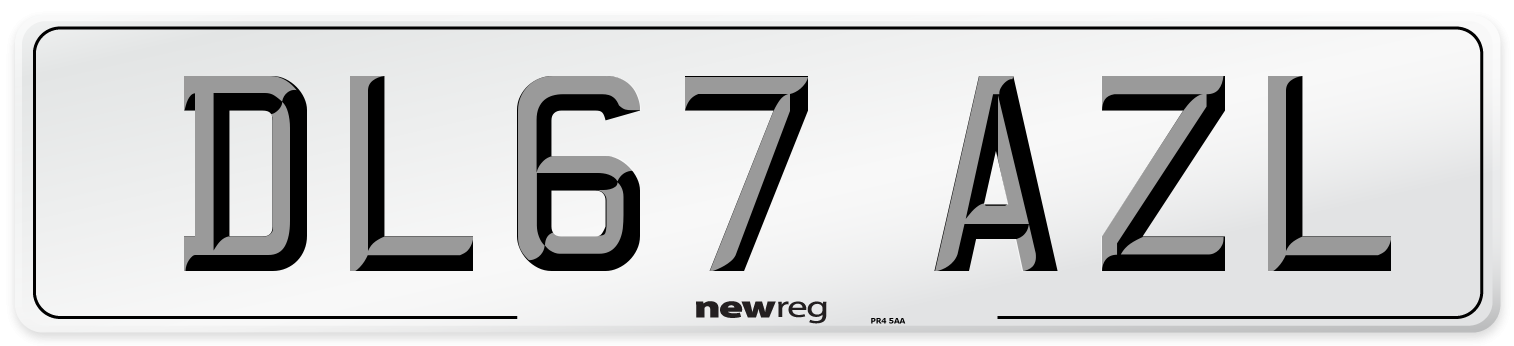 DL67 AZL Number Plate from New Reg